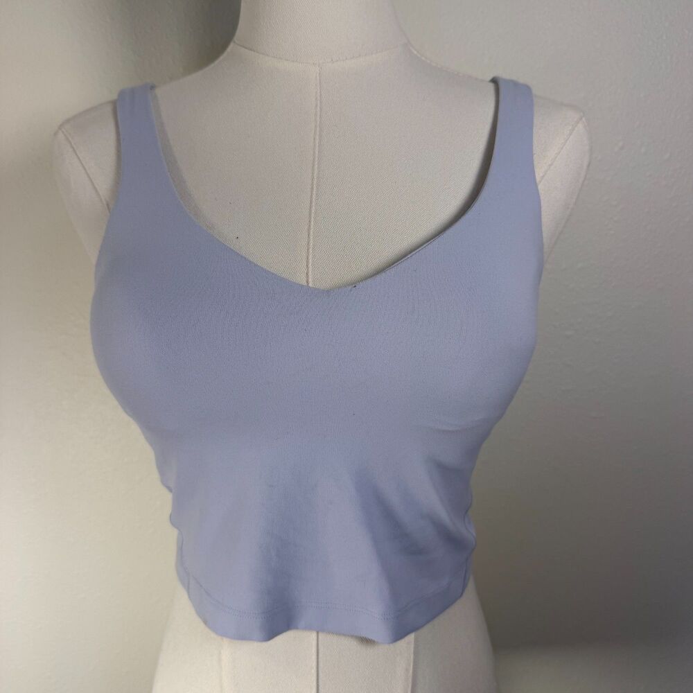 Lululemon Align Tank Top Womens 4 Lilac Smoke Nulu Built In Bra Yoga W1EITS